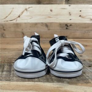 Build A Bear Workshop BABW Black White Chucks Shoe OS Plush Footwear Sneakers VG